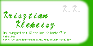 krisztian klepeisz business card